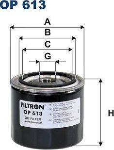 Масляный фильтр Filtron. Артикул OP 613