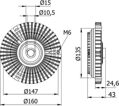 Муфта (вискомуфта) вентилятора Mahle Behr. Артикул CFC 52 000S