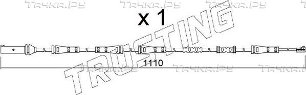 Датчик износа тормозных колодок  Trusting задний для BMW 5 VI (F10/F11/F07) 2009-2017. Артикул SU.368