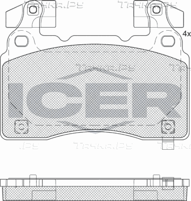 Тормозные колодки Icer передние для Chevrolet Camaro VI 2011-2026. Артикул 182286