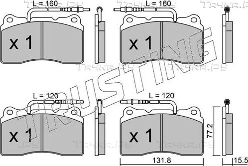 Тормозные колодки Trusting передние для Peugeot 807 I 2002-2014. Артикул 297.3