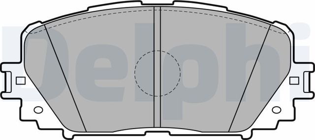 Тормозные колодки Delphi (Low-Metallic) передние для Toyota Ractis I 2005-2010. Артикул LP2123