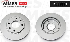 Тормозной диск Miles передний для Citroen Saxo 1996-2004. Артикул K200001