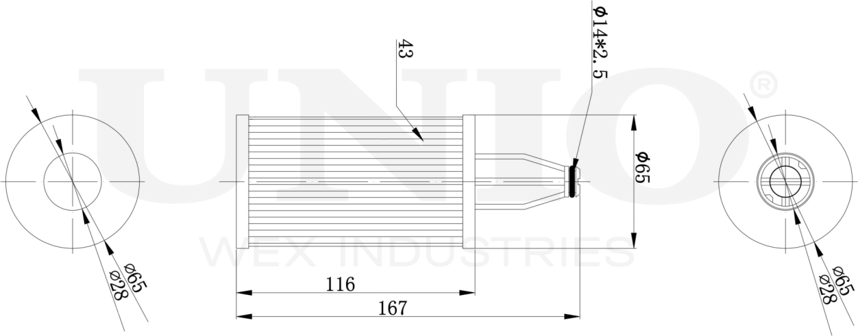 Фильтр масляный (Unio). Артикул FLT-20130
