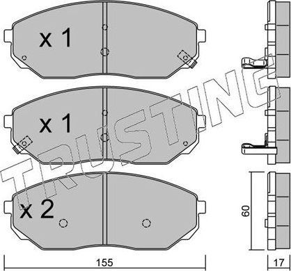 Тормозные колодки Trusting. Артикул 531.0