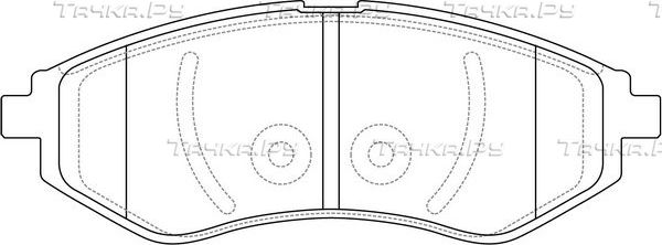 Тормозные колодки FIT передние для Chevrolet Aveo II 2011-2015. Артикул FP1269