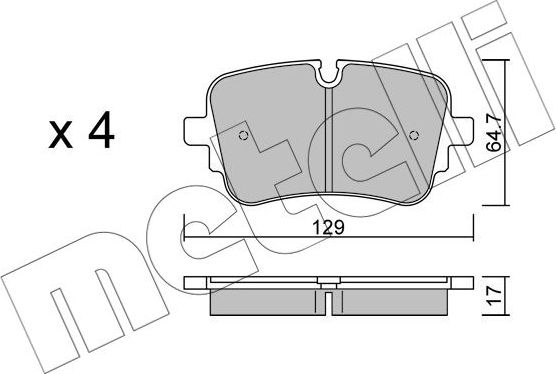 Тормозные колодки Metelli. Артикул 22-1130-1