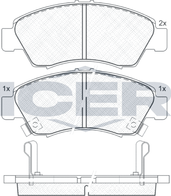 Тормозные колодки Icer. Артикул 180958