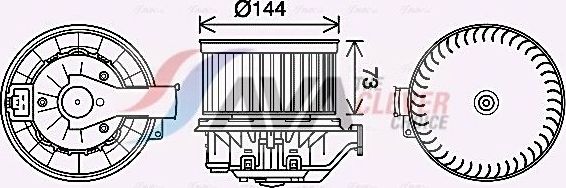 Вентилятор, мотор печки (отопителя) салона AVA для Ford Fiesta VI 2008-2019. Артикул FD8629