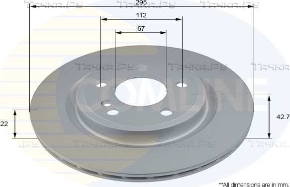 Тормозной диск Comline Comline задний для Mercedes-Benz GLA I (X156) 2013-2026. Артикул ADC2843V
