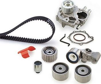 Помпа (водяной насос) с комплектом ремня ГРМ Gates PowerGrip® для Subaru Impreza I 1998-2000. Артикул KP15612XS-1