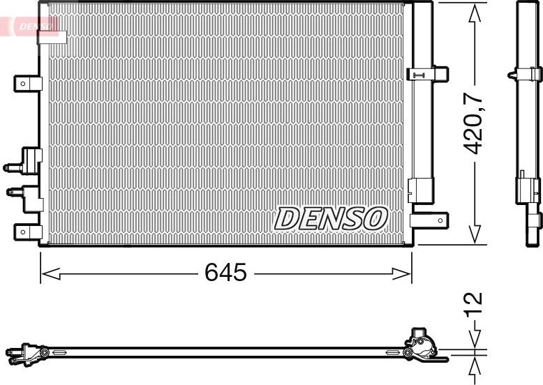 Радиатор кондиционера (конденсатор) Denso. Артикул DCN01024
