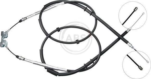 Трос ручника (тросик ручного тормоза) ABS. Артикул K10015