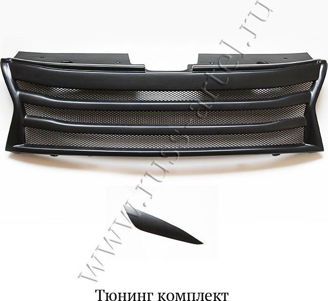 Тюнинг комплект Русская Артель (решетка радиатора с черной сеткой и накладки на фары) для Renault Duster I 2010-2026. Артикул TKRD-019700
