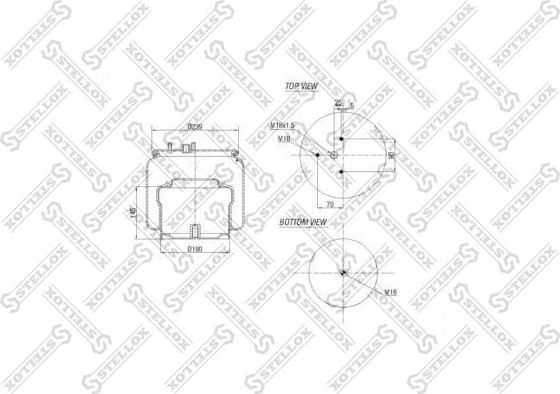 Пневмоподушка (пневморессора) Stellox. Артикул 84-00136-SX