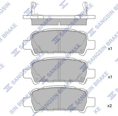 Тормозные колодки Sangsin Hi-Q. Артикул SP2120