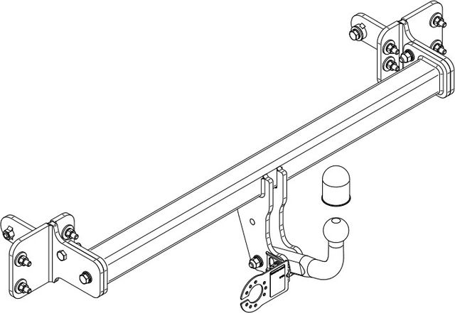 Фаркоп Steinhof для Mercedes-Benz E-Класс W213 (седан) 2016-2026 кроме AMG. Артикул M-155