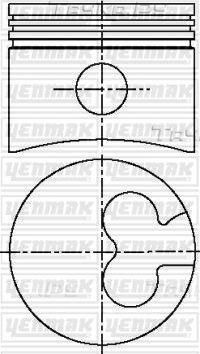 Поршень Yenmak для Ford Orion III 1992-1993. Артикул 31-03777-020