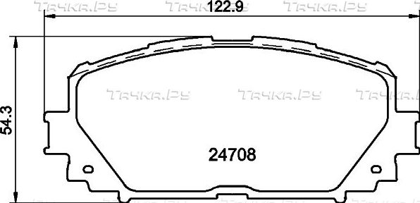 Тормозные колодки Mintex передние для Toyota Verso-S 2010-2016. Артикул MDB2956