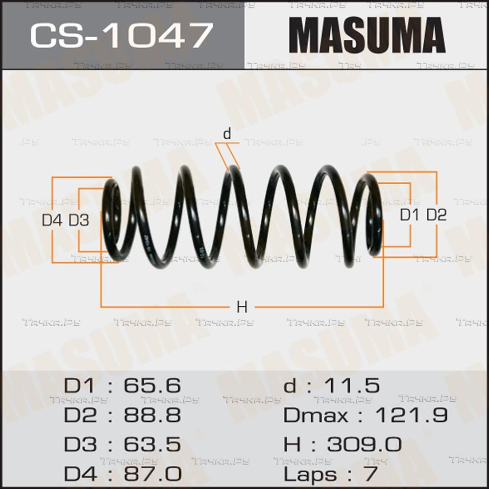 Пружина подвески Masuma. Артикул CS-1047