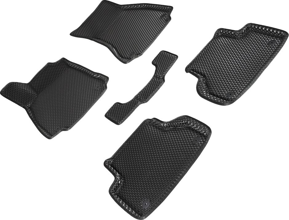Коврики Seintex 3D EVA ромб для салона Audi A4 B9 2015-2026 ЧЕРНЫЕ. Артикул 96826