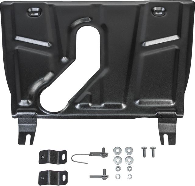 Защита АвтоБРОНЯ для картера и КПП (с вырезом под глушитель) Toyota RAV4 XA30 2006-2013. Артикул 111.09506.1