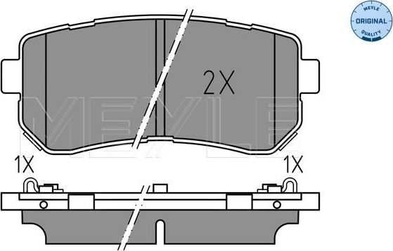 Тормозные колодки Meyle Original. Артикул 025 256 7716