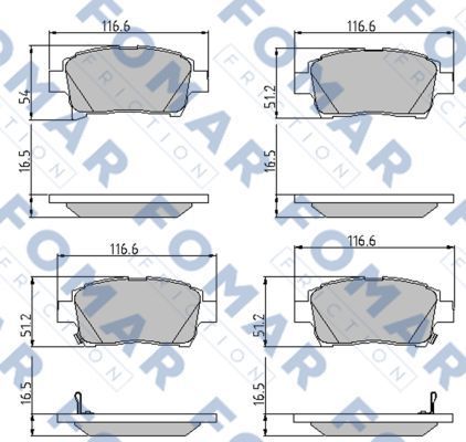 Тормозные колодки Fomar. Артикул FO 892181