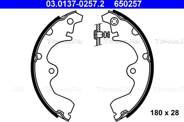 Тормозные колодки ATE. Артикул 03.0137-0257.2