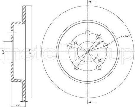 Тормозной диск Trusting задний для Suzuki SX4 I (Classic) 2006-2015. Артикул DF1438