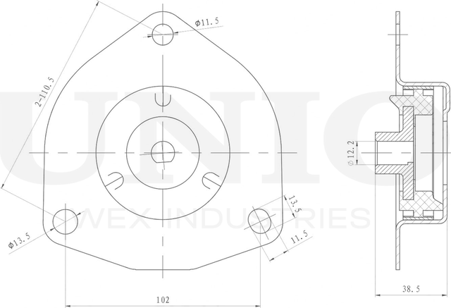 Опора амортизационной стойки (Unio). Артикул RMP-13099