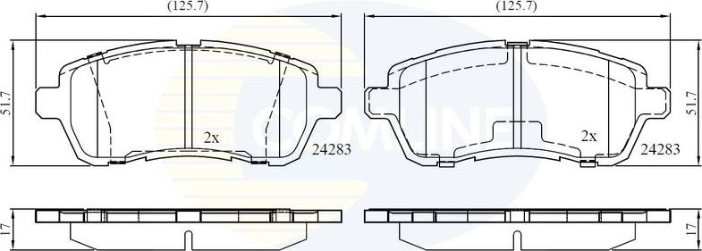 Тормозные колодки Comline Comline. Артикул CBP01618