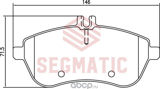 Колодка торм диск пер (Segmatic). Артикул SGBP2776