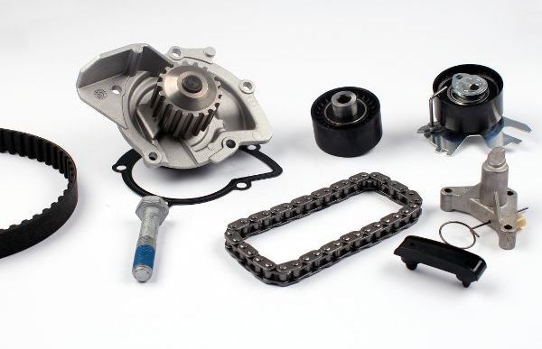 Помпа (водяной насос) с комплектом ремня ГРМ Hepu XT-Professional. Артикул PK09020XT