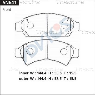 Тормозные колодки Advics передние для Toyota Cynos II (L52, L54) 1995-1999. Артикул SN641