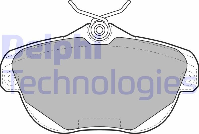 Тормозные колодки Delphi (Low-Metallic). Артикул LP1991