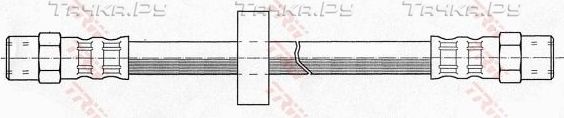 Тормозной шланг TRW задний правый/левый для Volkswagen Transporter T3 1979-1992. Артикул PHA106