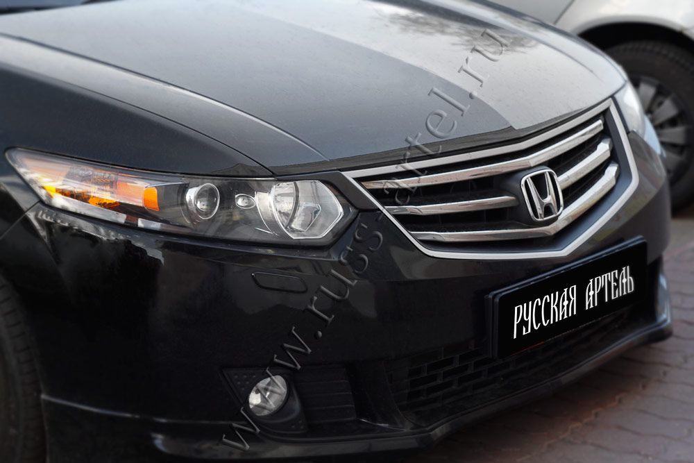 Накладки Русская Артель на передние фары (реснички) для Honda Accord VIII 2007-2013. Артикул REHA-005800