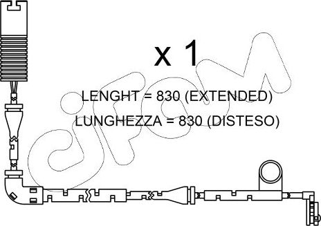 Датчик износа тормозных колодок  Metelli. Артикул SU.327