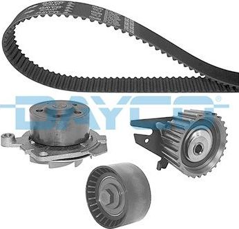 Помпа (водяной насос) с комплектом ремня ГРМ Dayco для Fiat Stilo 2001-2008. Артикул KTBWP3150