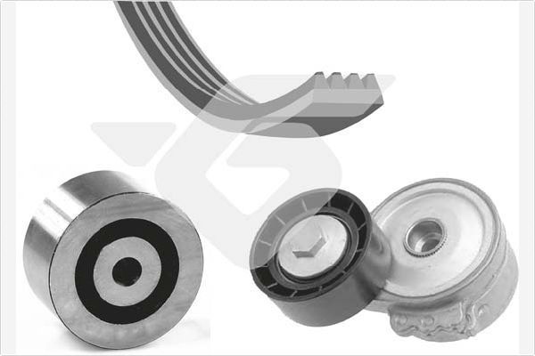 Приводной ремень поликлиновой с роликами (комплект) Hutchinson. Артикул KHV 161