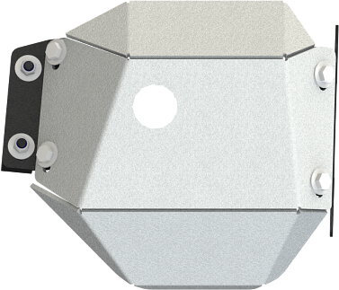 Защита алюминиевая Шериф (5 мм) для переднего редуктора Toyota Land Cruiser 76 2023-2026. Артикул 24.5283