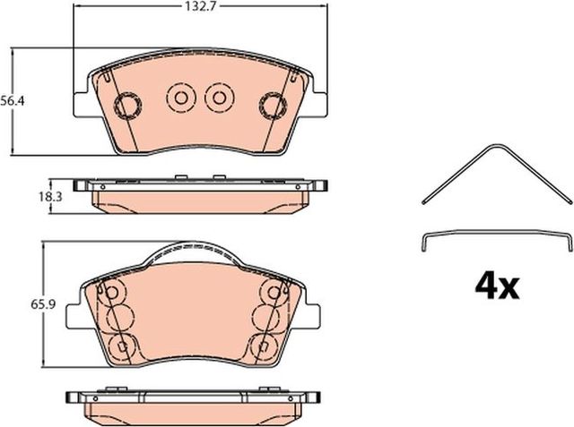 Тормозные колодки TRW. Артикул GDB2323
