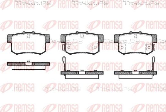 Тормозные колодки Remsa задние для Suzuki Swift III 2005-2011. Артикул 0325.22