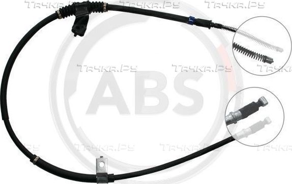 Трос ручника (тросик ручного тормоза) ABS. Артикул K11457