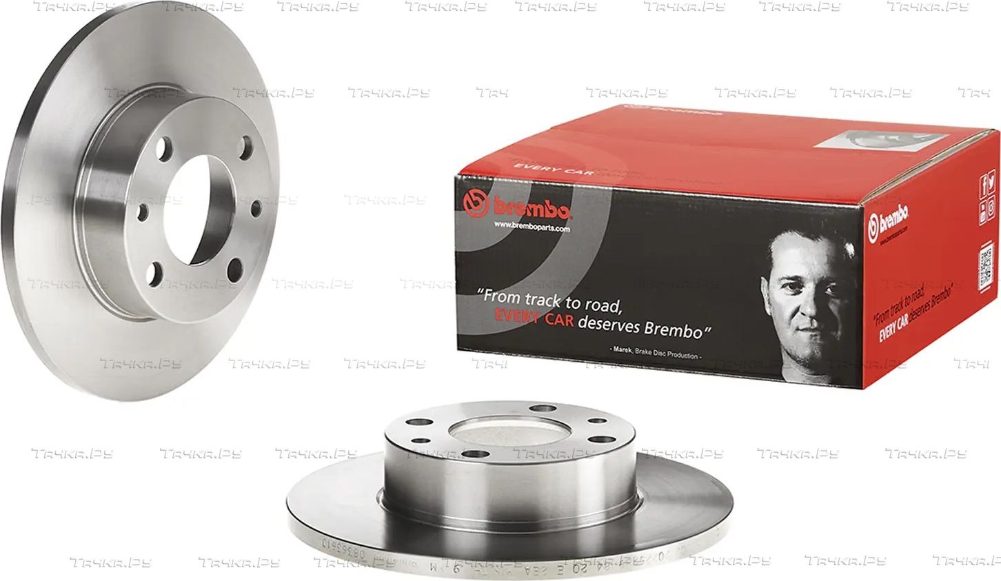 Тормозной диск Brembo передний/задний для Fiat 125 1967-1974. Артикул 08.3636.10