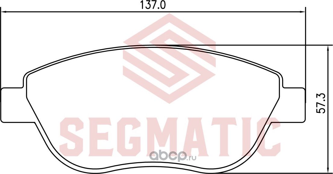 Колодка торм диск пер (Segmatic). Артикул SGBP2751