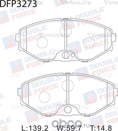 Колодки тормозные дисковые Double Force Double Force. Артикул DFP3273