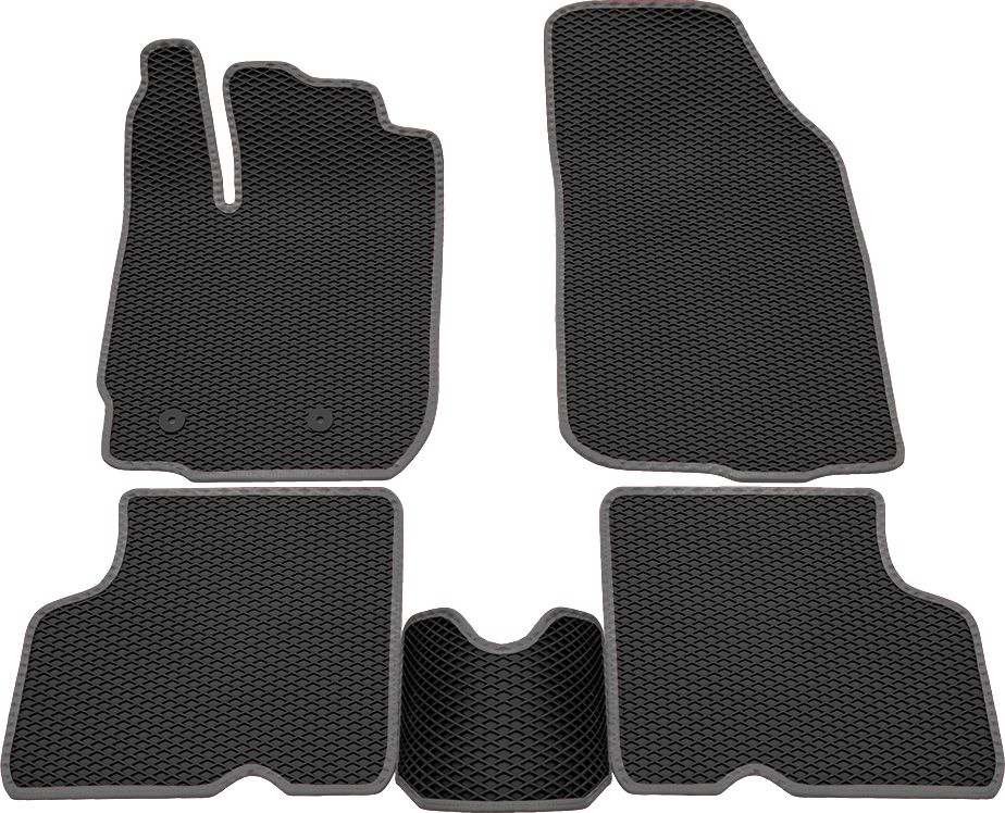 Коврики Rezkon EVA для салона Renault Duster 4WD 2012-2015 Серый кант. Артикул 9029005102