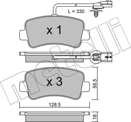 Тормозные колодки Metelli. Артикул 22-0899-0